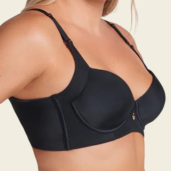 $59 Leonisa 36C High Profile Back Smoothing Bra Soft Full Coverage Cups Charm - Picture 3 of 7